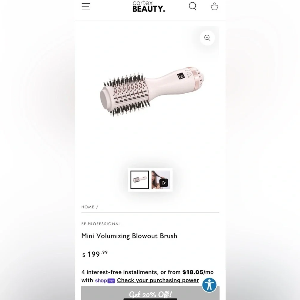 Professional Mini Volumizing Blowout Brush by Cortex Beauty